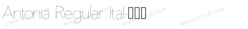 Antonia Regular Ital字体转换